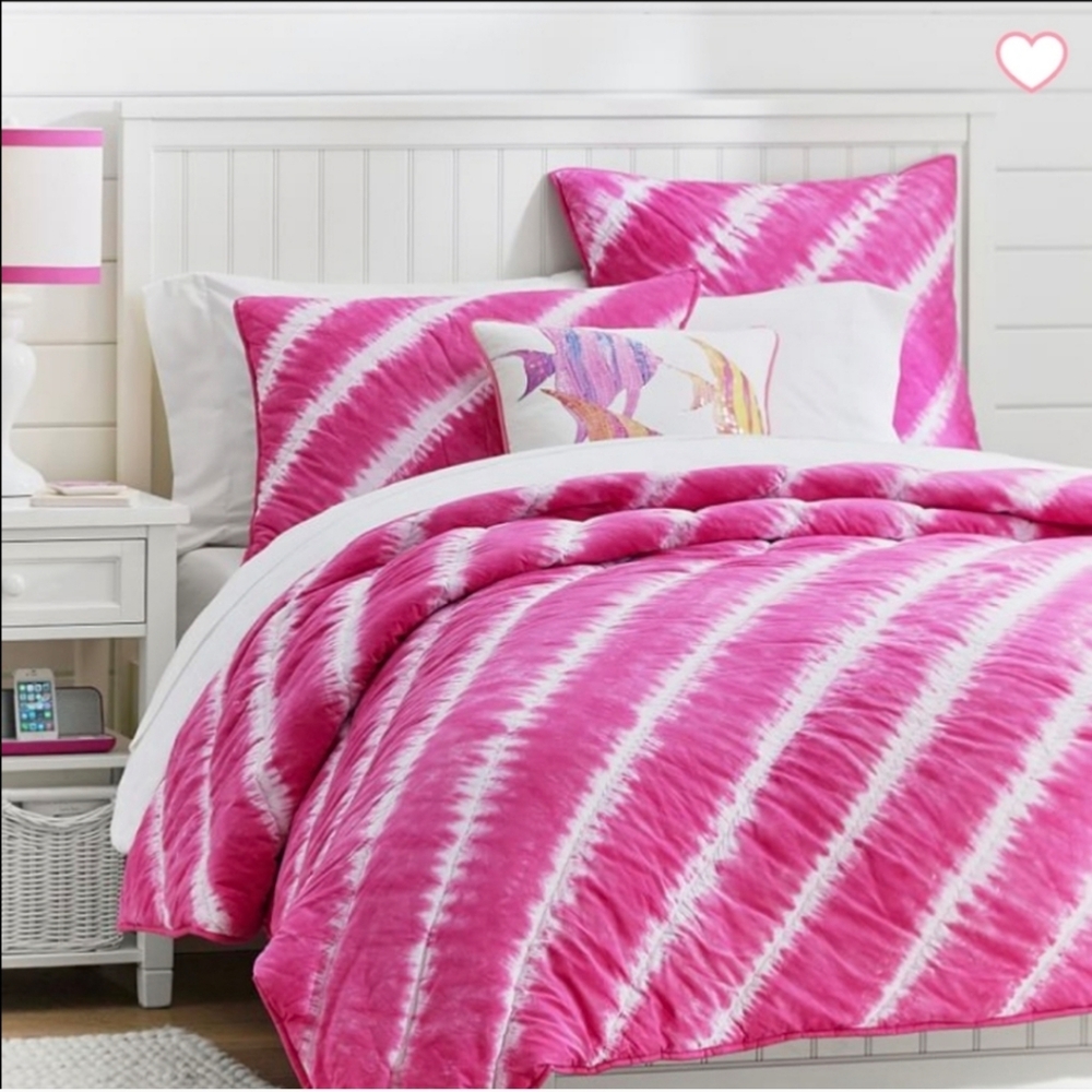 NEW POTTERY BARN Tahiti Tie Dye Twin XL Comforter  sham PB Teen PBK